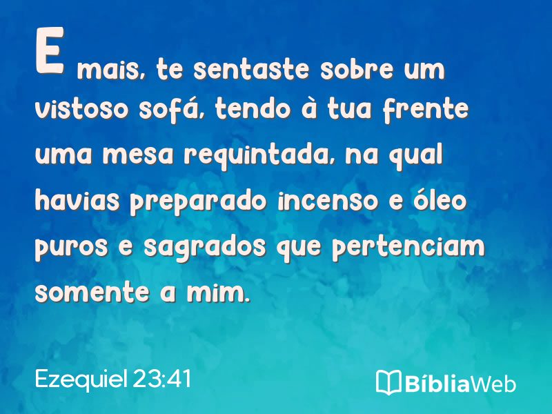 Ezequiel 23:41 em imagem para compartilhar