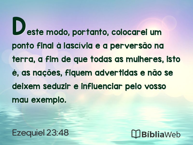 Ezequiel 23:48 em imagem para compartilhar