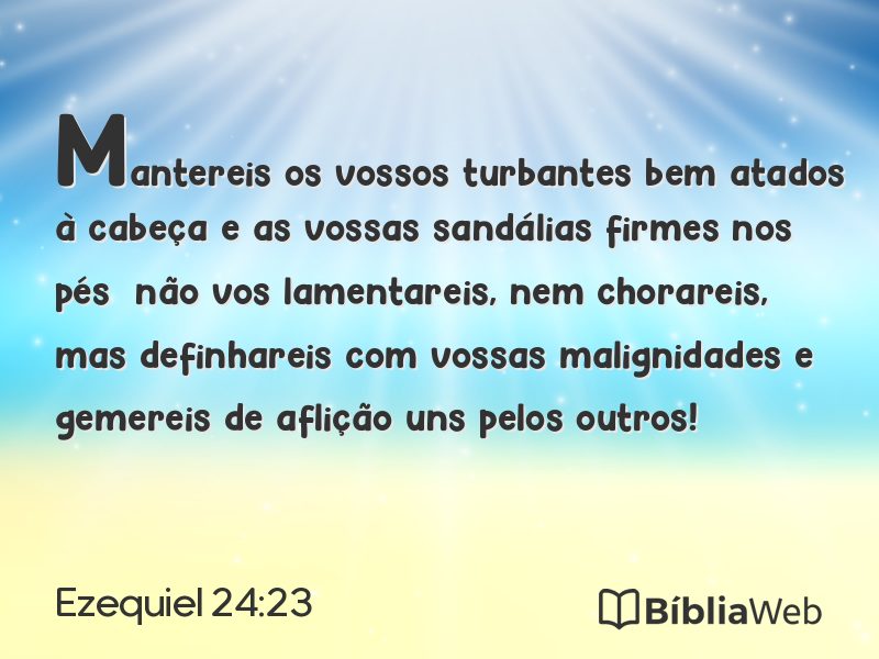 Ezequiel 24:23 em imagem para compartilhar