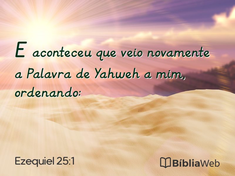 Ezequiel 25:1 em imagem para compartilhar