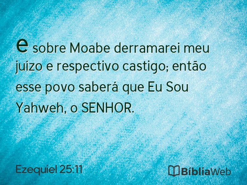 Ezequiel 25:11 em imagem para compartilhar