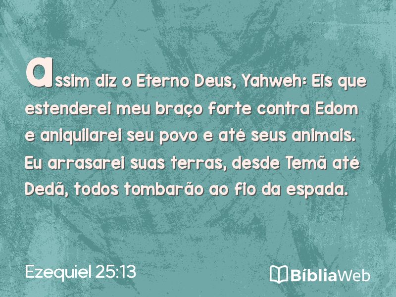 Ezequiel 25:13 em imagem para compartilhar
