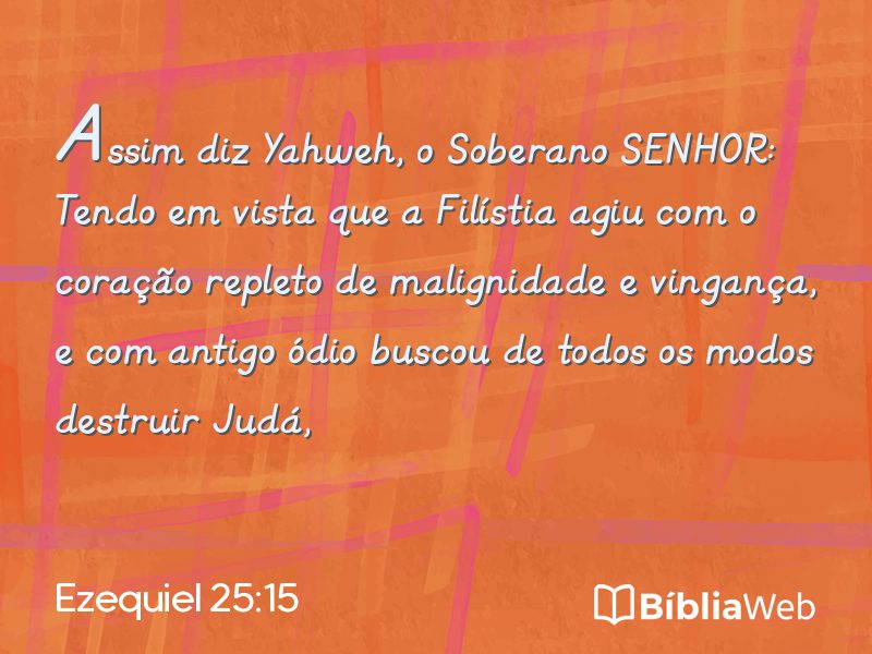 Ezequiel 25:15 em imagem para compartilhar