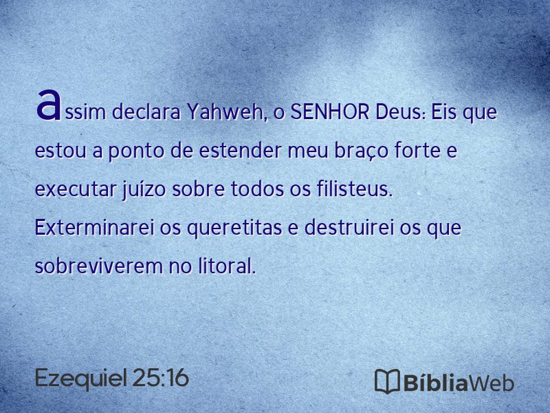 Ezequiel 25:16 em imagem para compartilhar