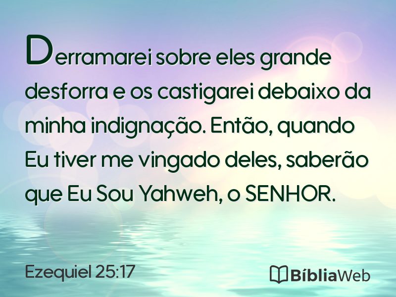 Ezequiel 25:17 em imagem para compartilhar