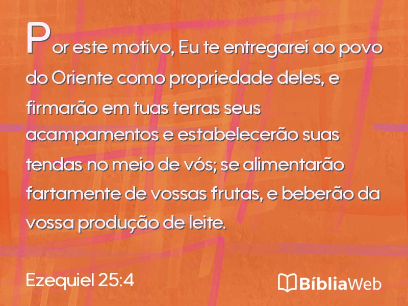 Ezequiel 25:4 em imagem para compartilhar