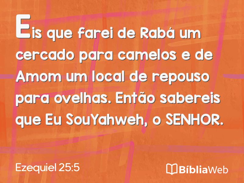 Ezequiel 25:5 em imagem para compartilhar