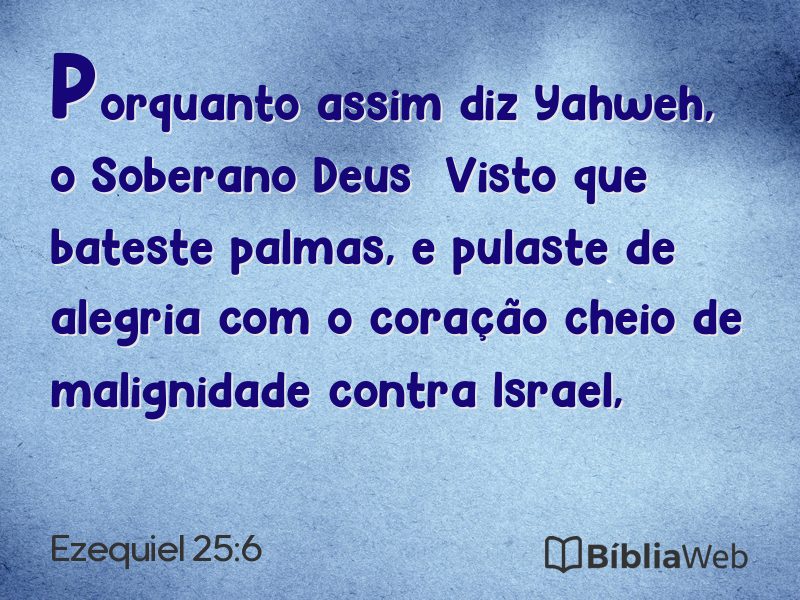 Ezequiel 25:6 em imagem para compartilhar