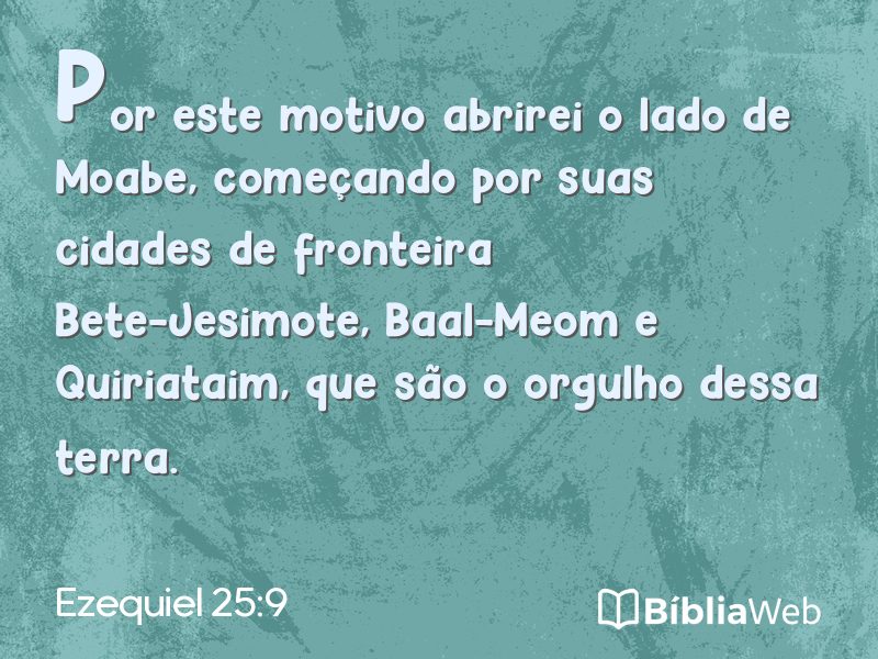 Ezequiel 25:9 em imagem para compartilhar
