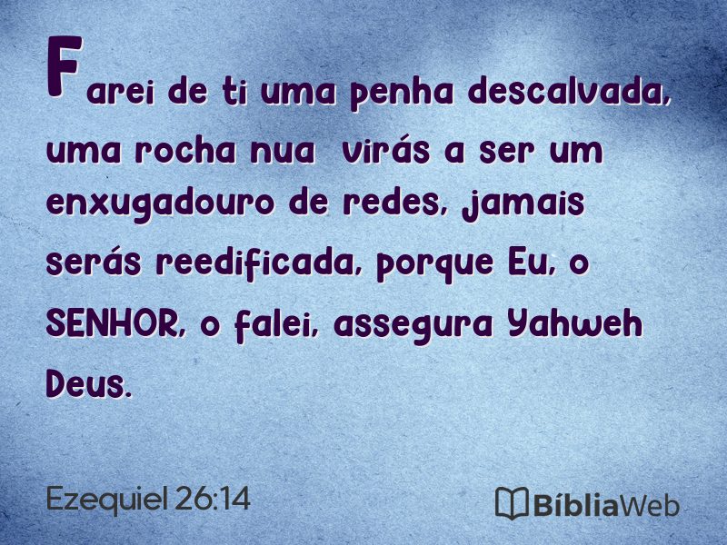 Ezequiel 26:14 em imagem para compartilhar