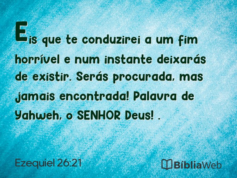 Ezequiel 26:21 em imagem para compartilhar