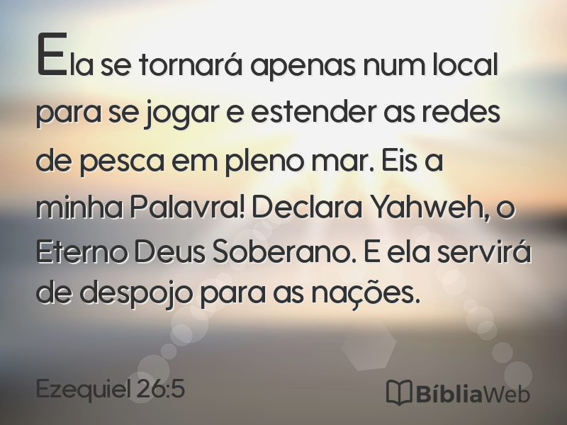 Ezequiel 26:5 em imagem para compartilhar