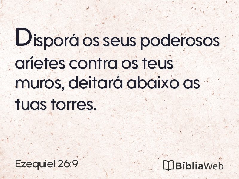 Ezequiel 26:9 em imagem para compartilhar