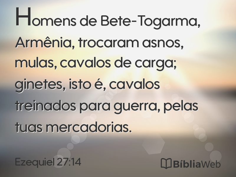 Ezequiel 27:14 em imagem para compartilhar