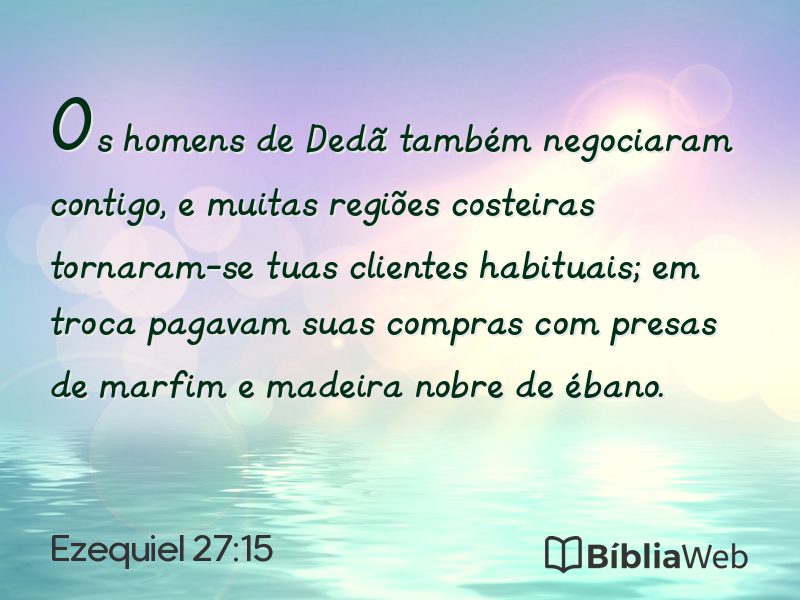 Ezequiel 27:15 em imagem para compartilhar