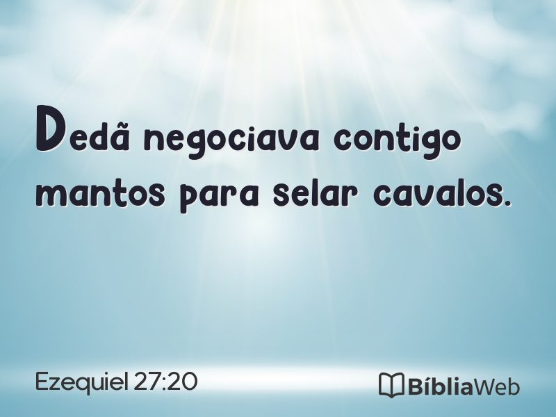 Ezequiel 27:20 em imagem para compartilhar