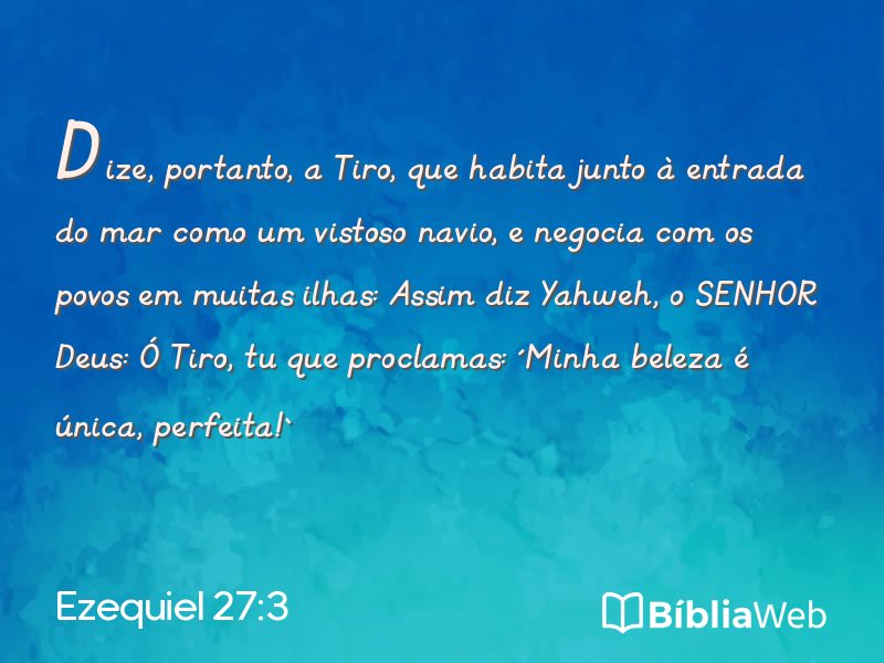 Ezequiel 27:3 em imagem para compartilhar