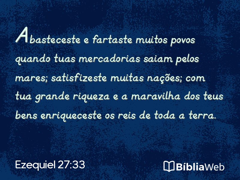 Ezequiel 27:33 em imagem para compartilhar