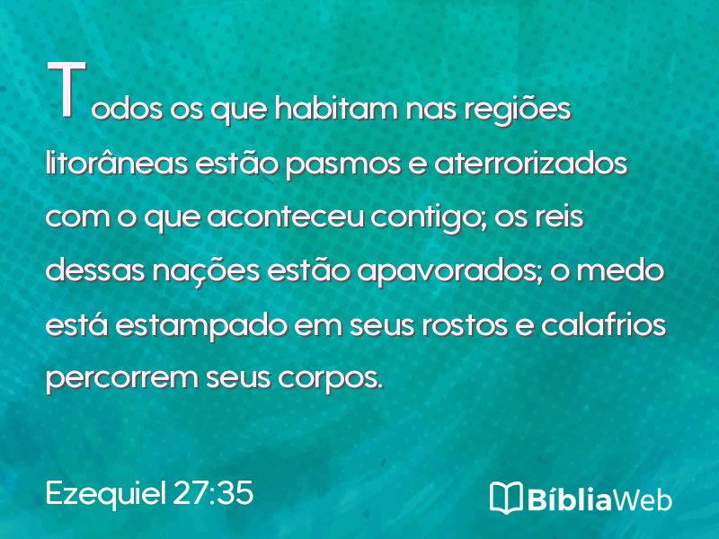 Ezequiel 27:35 em imagem para compartilhar