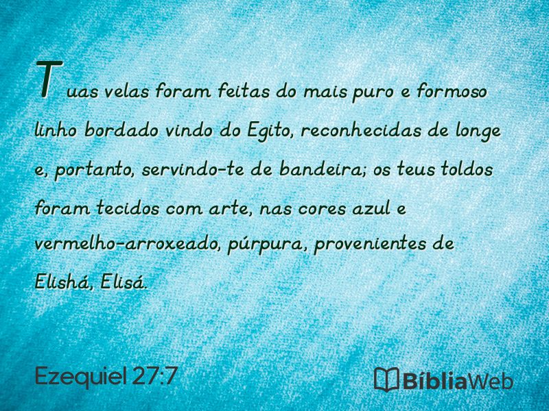 Ezequiel 27:7 em imagem para compartilhar