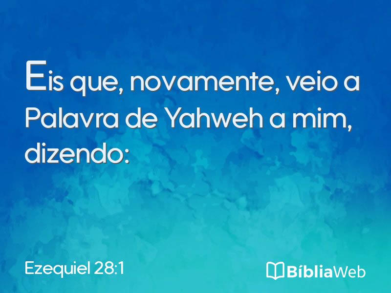 Ezequiel 28:1 em imagem para compartilhar