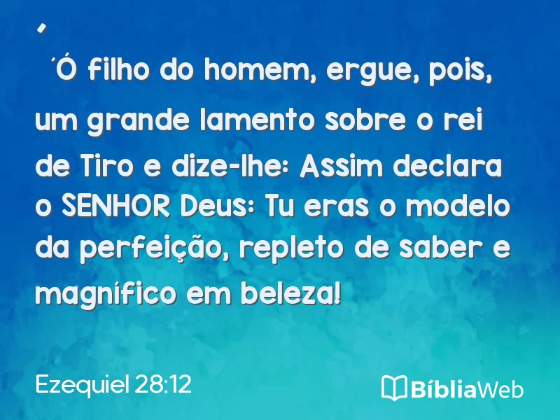 Ezequiel 28:12 em imagem para compartilhar