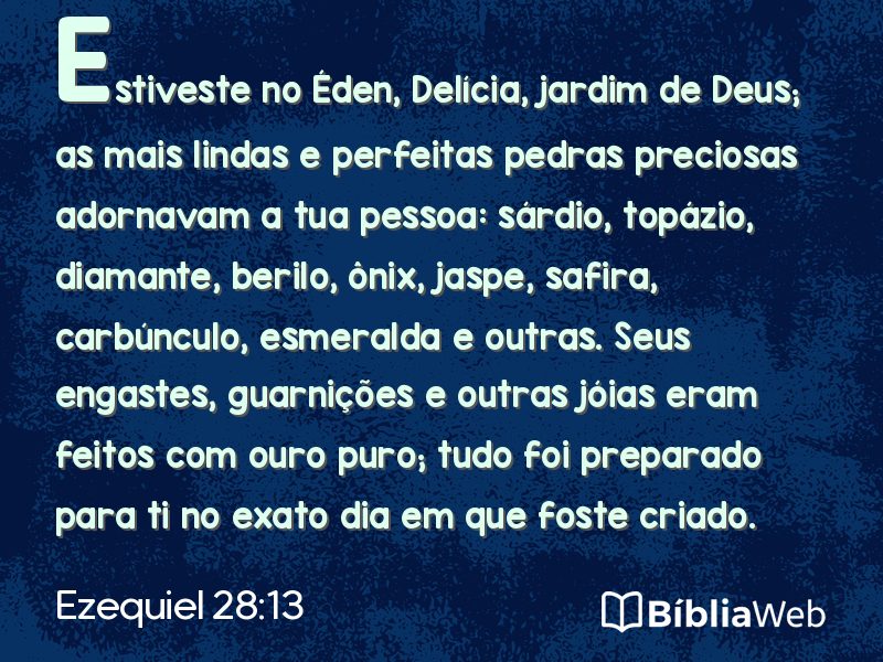 Ezequiel 28:13 em imagem para compartilhar