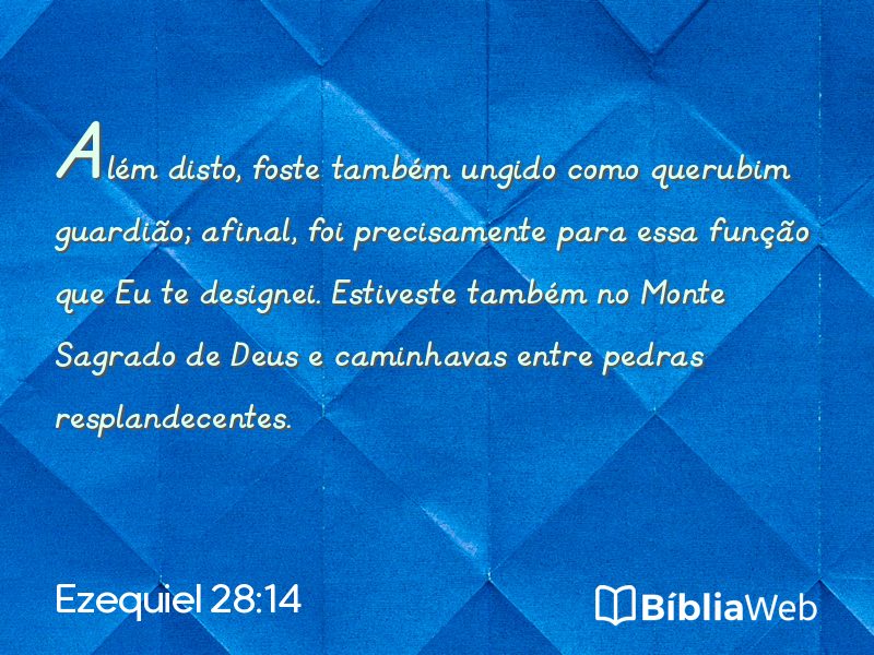 Ezequiel 28:14 em imagem para compartilhar