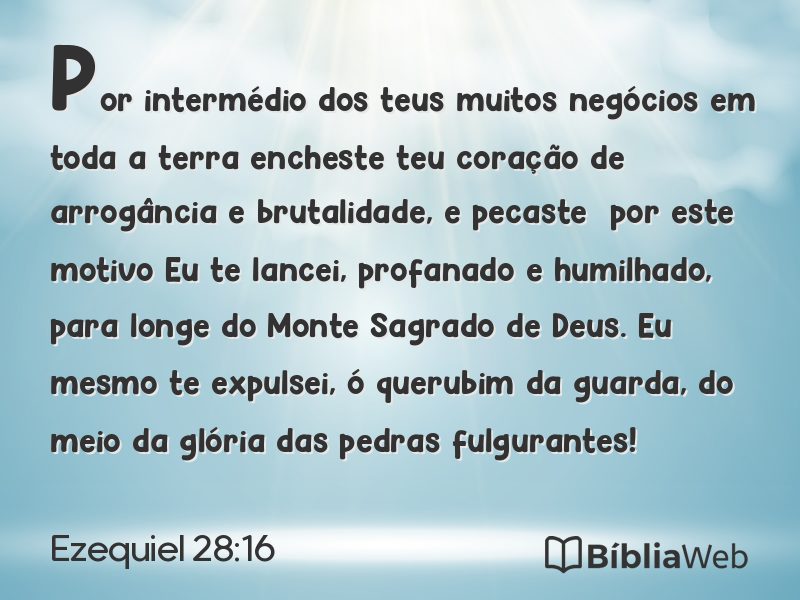 Ezequiel 28:16 em imagem para compartilhar