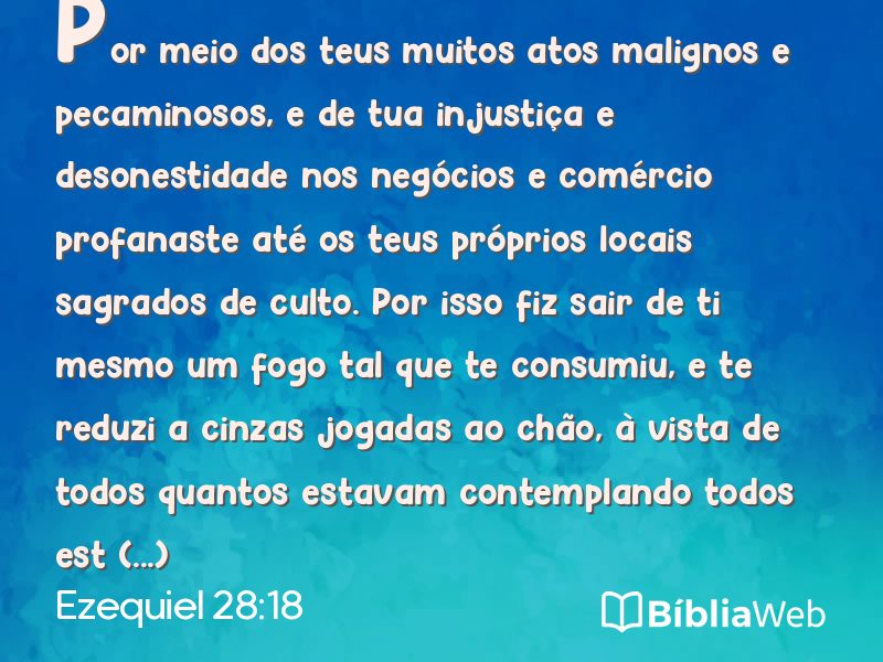 Ezequiel 28:18 em imagem para compartilhar