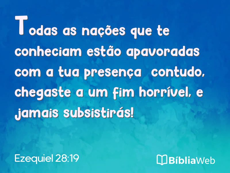 Ezequiel 28:19 em imagem para compartilhar