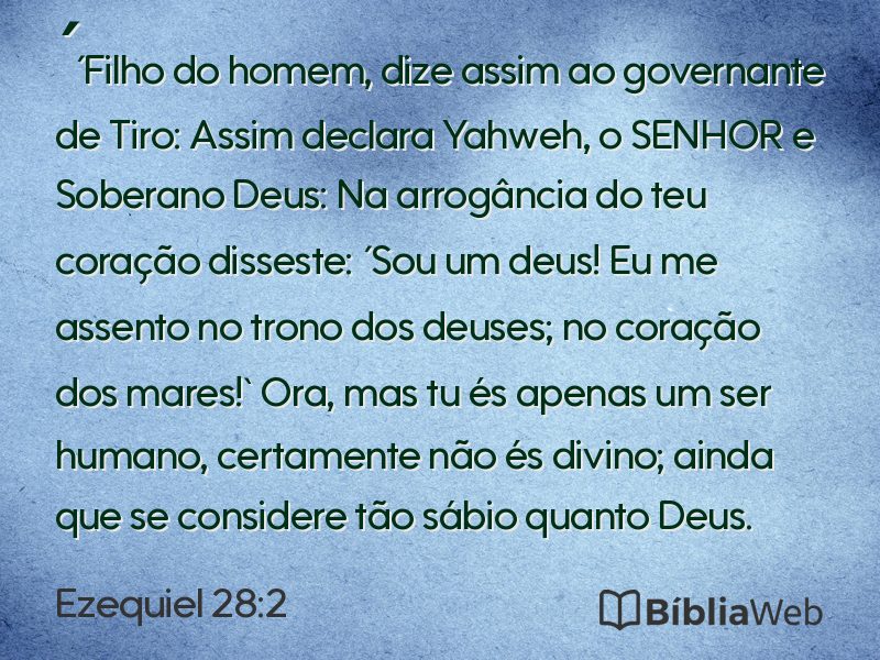 Ezequiel 28:2 em imagem para compartilhar
