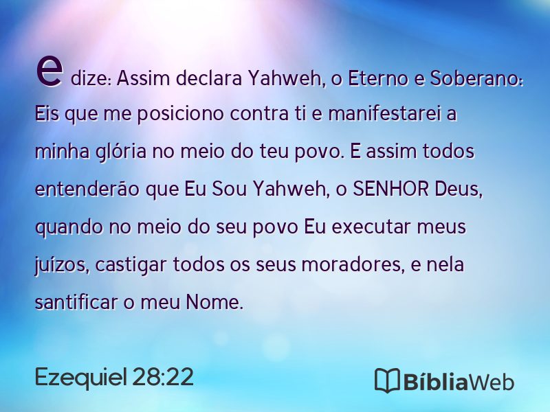 Ezequiel 28:22 em imagem para compartilhar