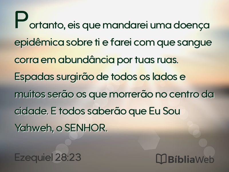Ezequiel 28:23 em imagem para compartilhar