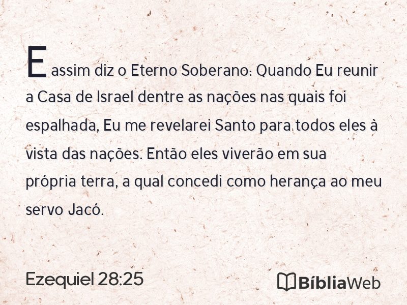 Ezequiel 28:25 em imagem para compartilhar