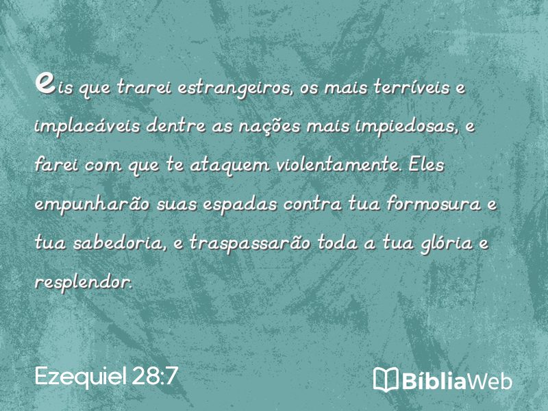 Ezequiel 28:7 em imagem para compartilhar