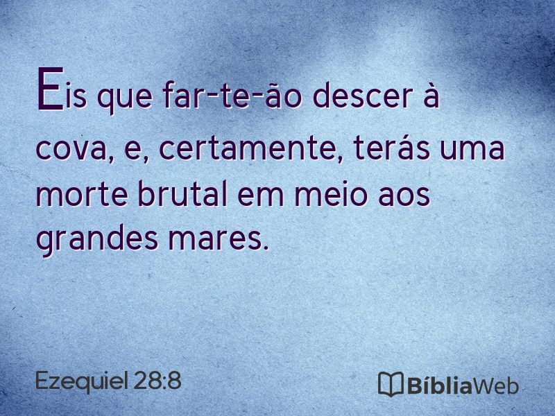 Ezequiel 28:8 em imagem para compartilhar