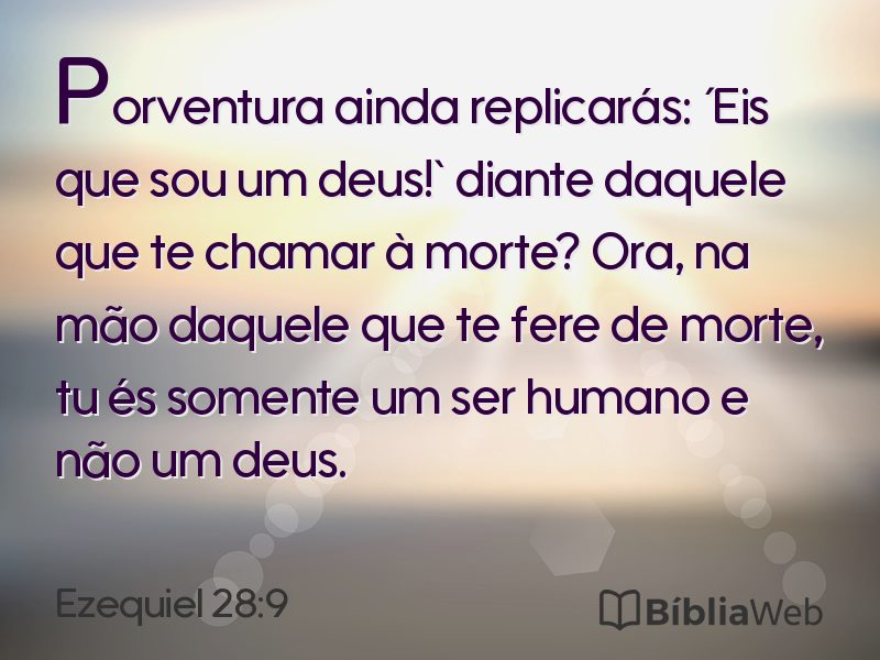 Ezequiel 28:9 em imagem para compartilhar