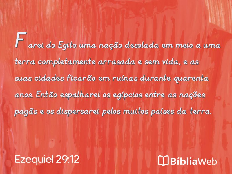 Ezequiel 29:12 em imagem para compartilhar