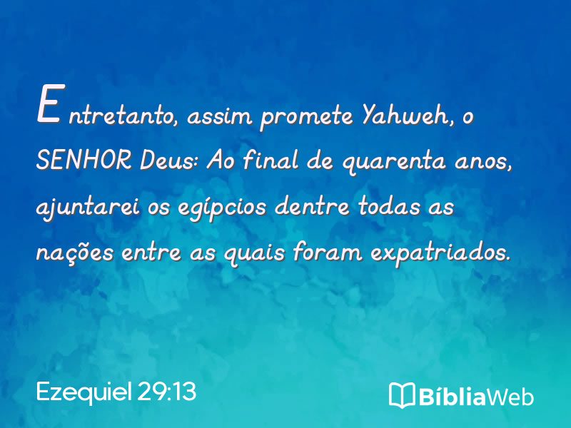 Ezequiel 29:13 em imagem para compartilhar