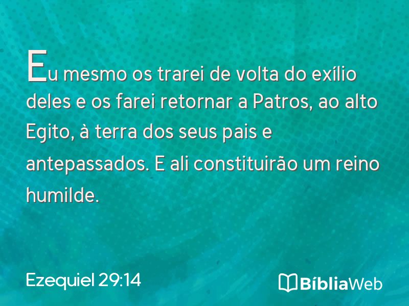 Ezequiel 29:14 em imagem para compartilhar