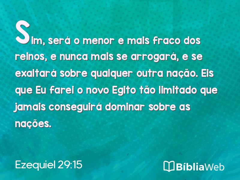 Ezequiel 29:15 em imagem para compartilhar