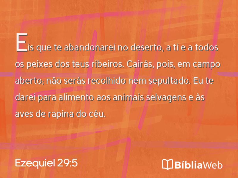 Ezequiel 29:5 em imagem para compartilhar