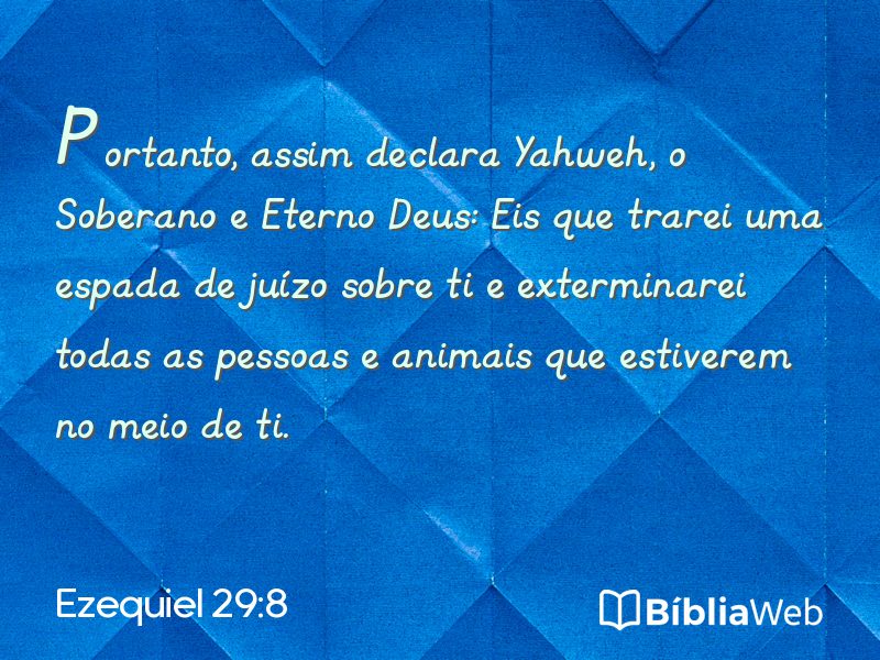 Ezequiel 29:8 em imagem para compartilhar