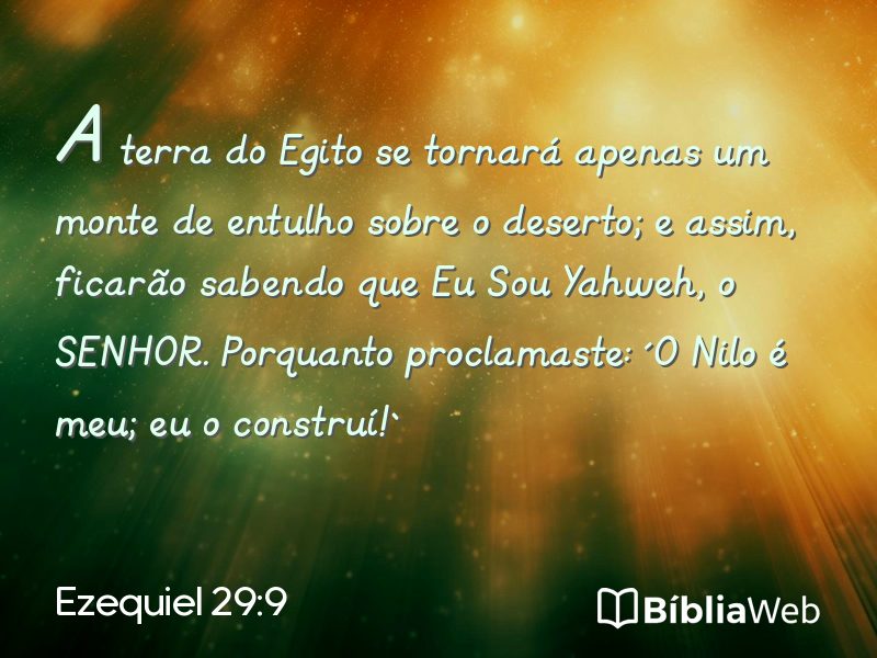 Ezequiel 29:9 em imagem para compartilhar