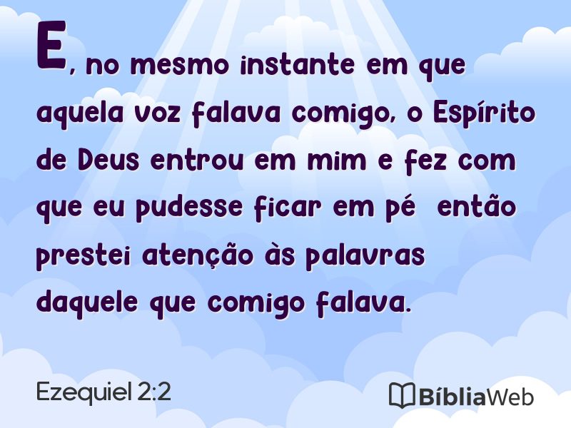 Ezequiel 2:2 em imagem para compartilhar