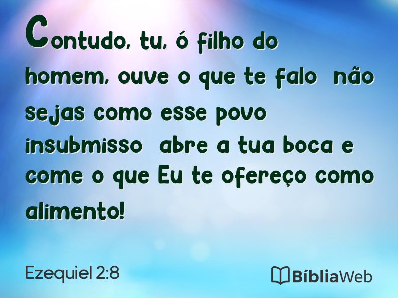 Ezequiel 2:8 em imagem para compartilhar