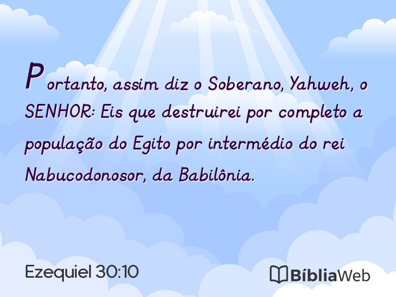 Ezequiel 30:10 em imagem para compartilhar