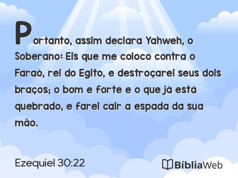 Ezequiel 30:22 em imagem para compartilhar
