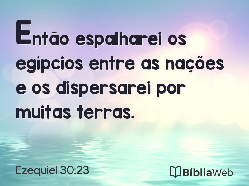 Ezequiel 30:23 em imagem para compartilhar